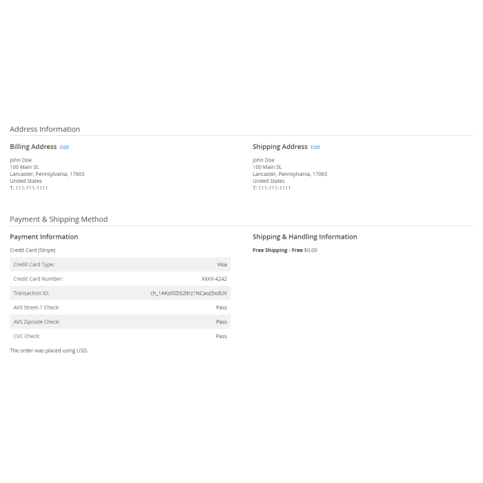 Stripe Payments for Magento 2