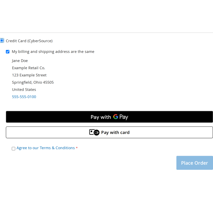 CyberSource Payments for Magento 2