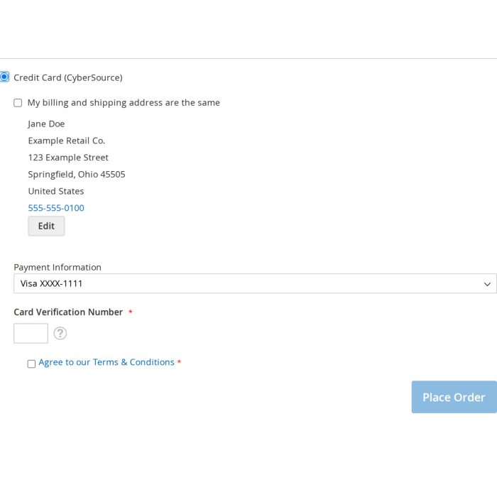 CyberSource Payments for Magento 2
