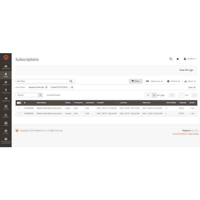 Adaptive Subscriptions for Magento 2