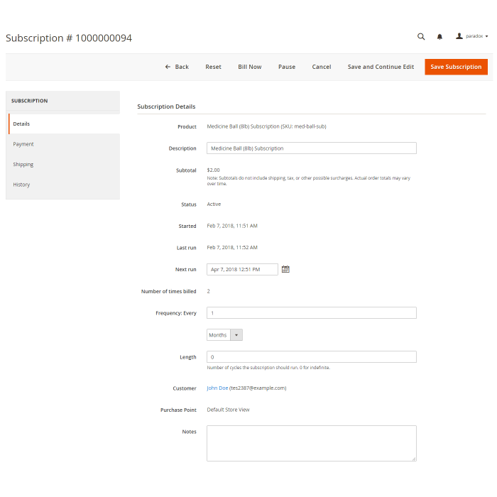Adaptive Subscriptions for Magento 2