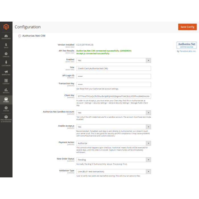 Authorize.net CIM for Magento 2