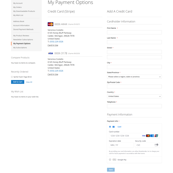 Stripe Payments for Magento 2